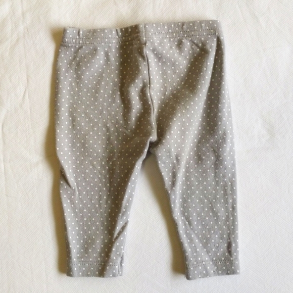 just one you carter's gray dotted cotton leggings 3 months baby girl - Picture 4 of 4